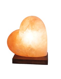 Salzkristall-Lampe Herzform